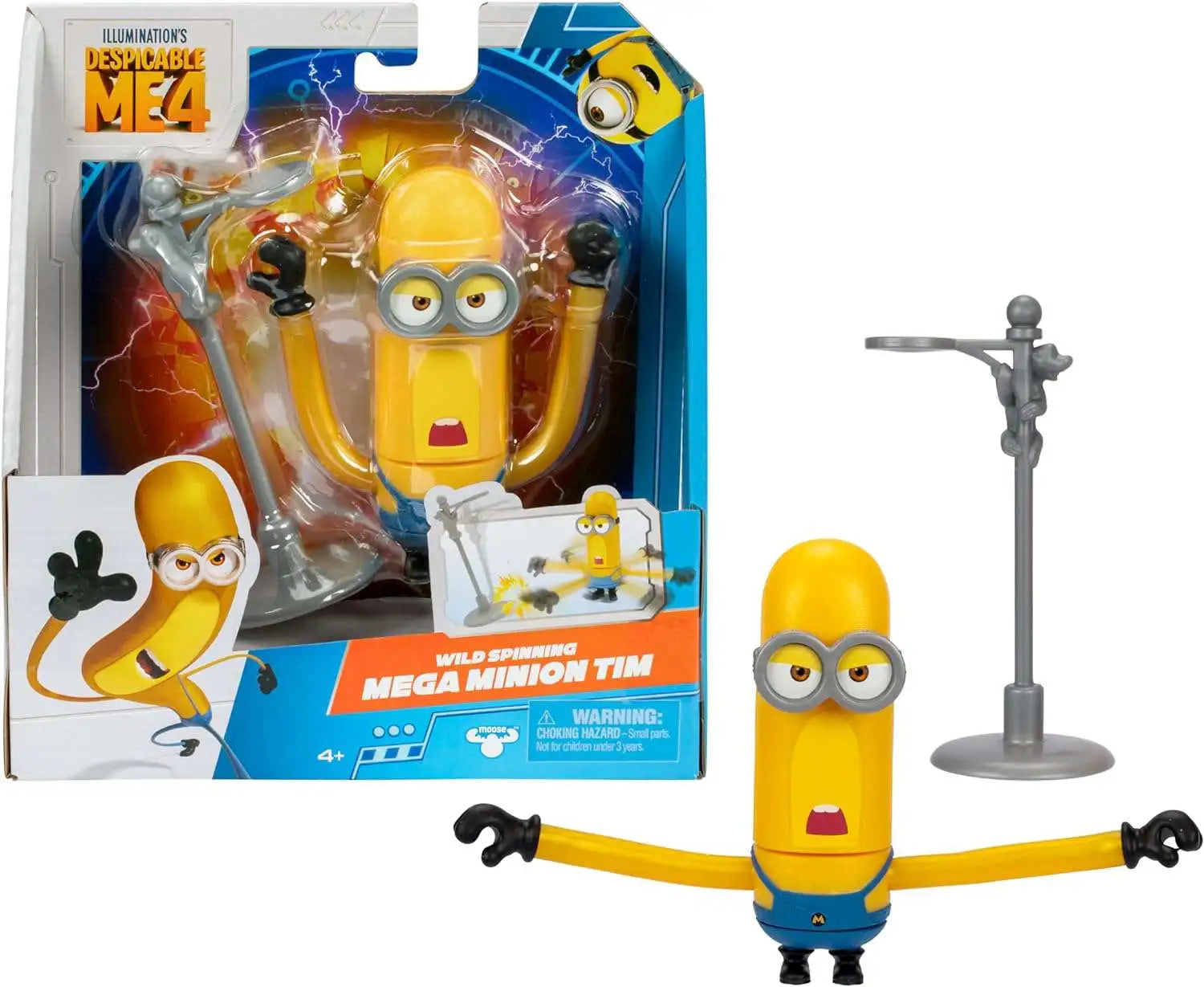 DESPICABLE ME 4  - WILD SPINNING MEGA MINION TIM - Toyworld Frankston