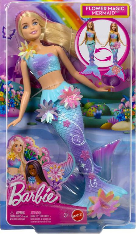 BARBIE FLOWER MAGIC MERMAID BLONDE - Toyworld Frankston