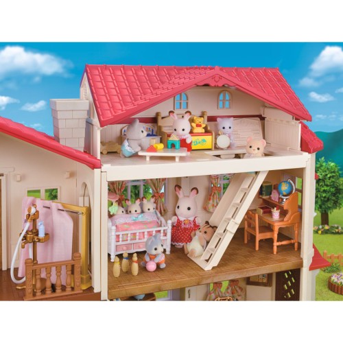 SYLVANIAN FAMILIES - RED ROOF COUNTRY HOME - SECRET ATTIC PALYROOM - Toyworld Frankston