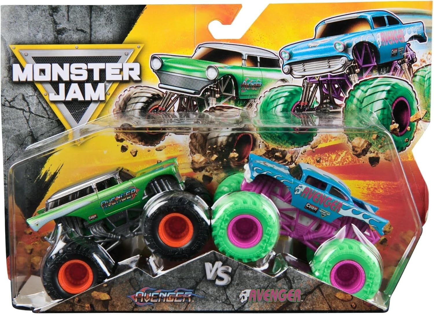 MONSTER JAM 1:64 DIECAST TRUCK 2 PACK - AVENGER AND AVENGER - Toyworld Frankston