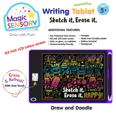 MAGIC SENSORY - 8.5 INCH INTERACTIVE TABLET PURPLE - Toyworld Frankston