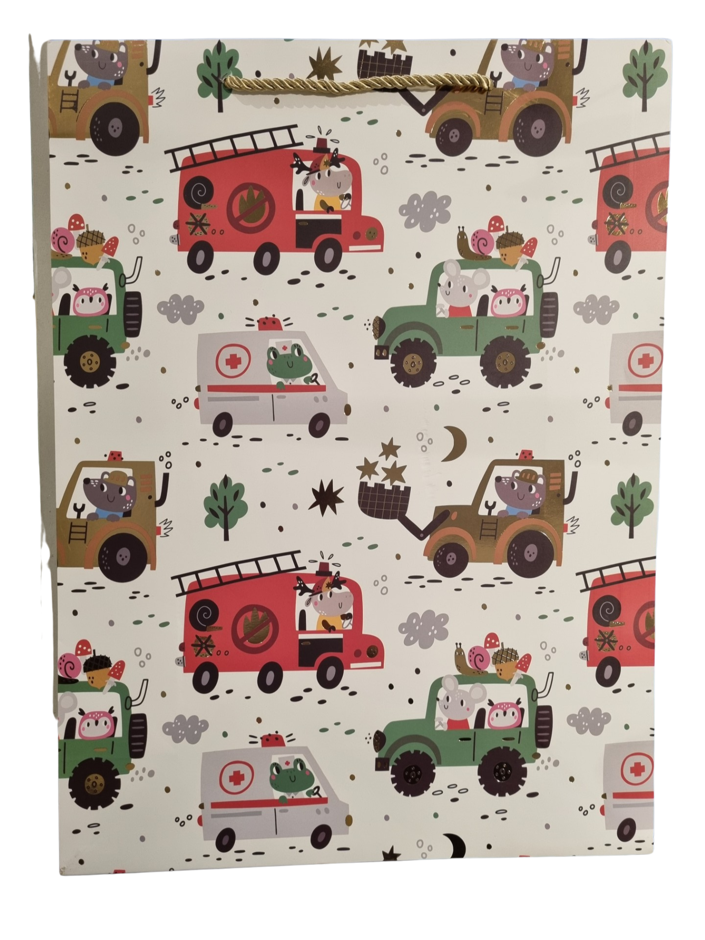 GIFT BAG MEDIUM - BOY DESIGNS 38603 - VEHICLES