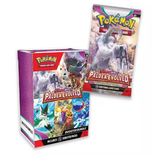 POKEMON TCG SCARLET AND VIOLET 2 PALDEA EVOLVED BOOSTER BUNDLE 6 PACK - Toyworld Frankston