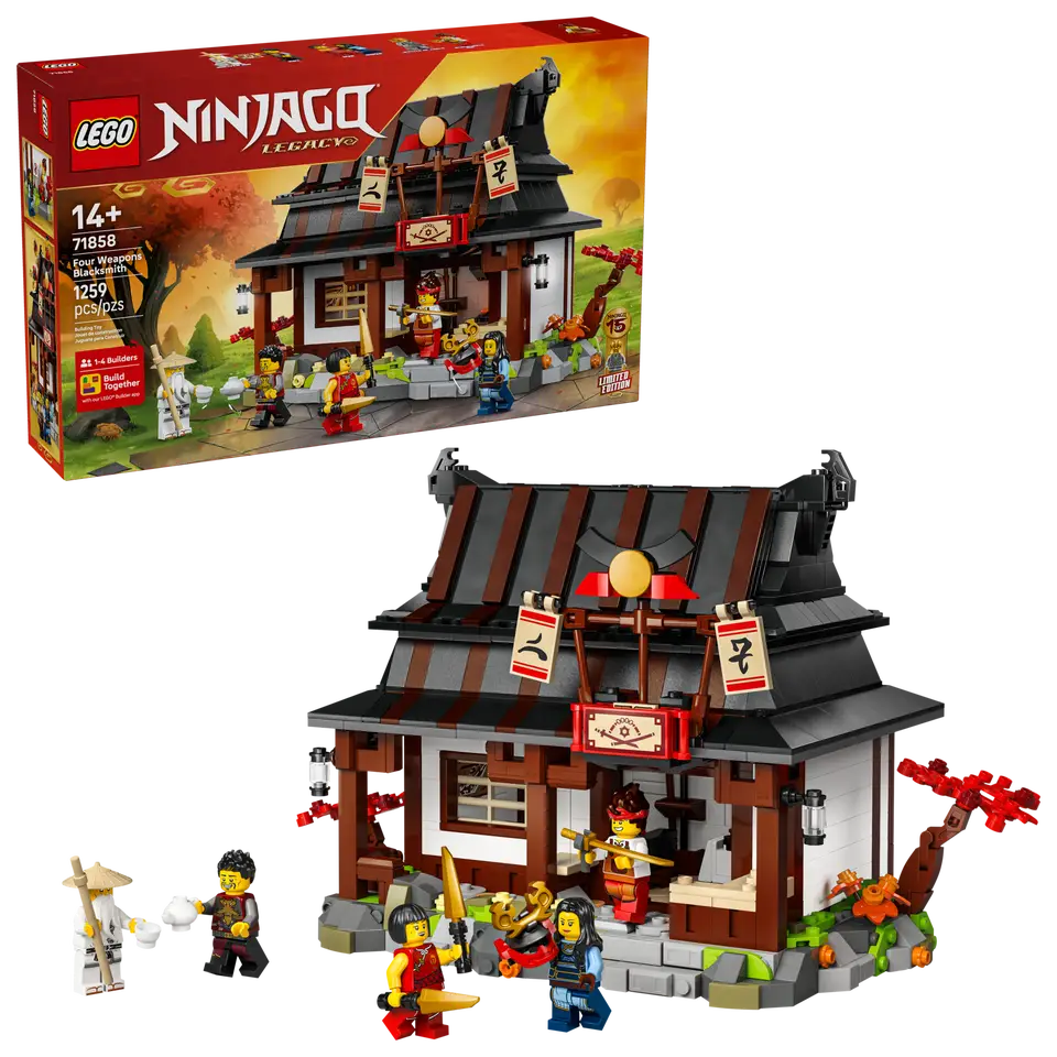 LEGO 71858 NINJAGO - FOUR WEAPONS BLACKSMITH 15TH ANNIVERSARY - Toyworld Frankston