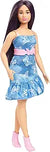 BARBIE FASHION DOLL - #231 PURPLE HAIR DENIM BUTTERFLY DRESS