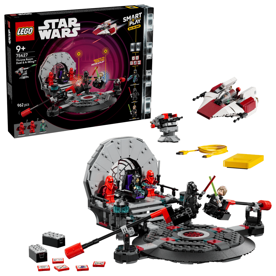 LEGO 75427 STAR WARS SMART PLAY - THRONE ROOM DUEL AND A-WING - Toyworld Frankston
