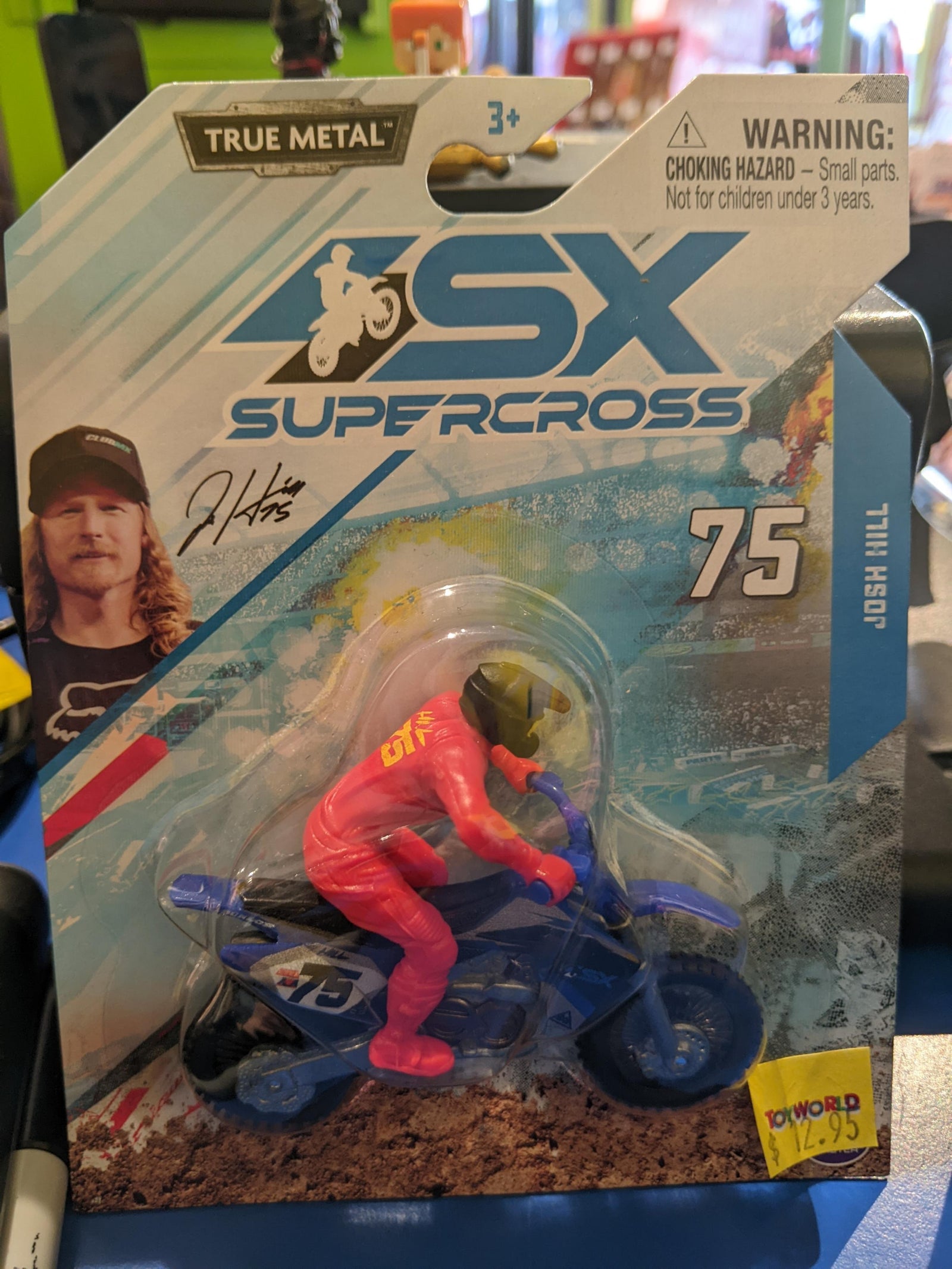 SUPERCROSS 1:24 DIE CAST MOTORCYCLE - 75 JOSH HILL - Toyworld Frankston