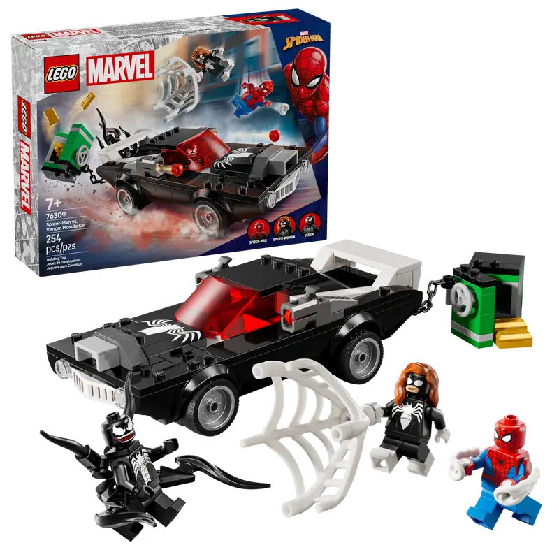 LEGO MARVEL 76309 SPIDER MAN VS VENOM MUSCLE CAR - Toyworld Frankston