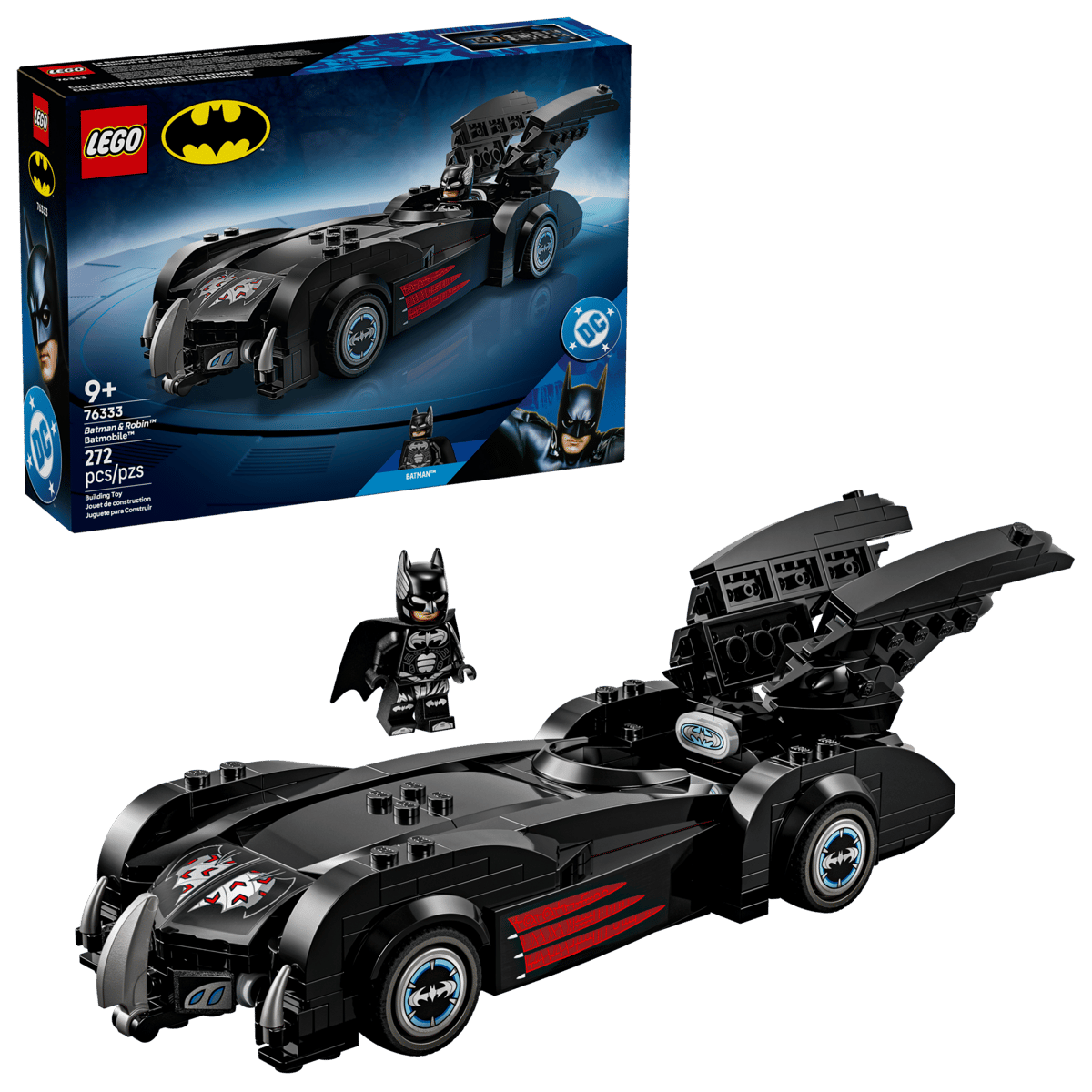 LEGO 76333 DC - BATMAN AND ROBIN BATMOBILE - Toyworld Frankston