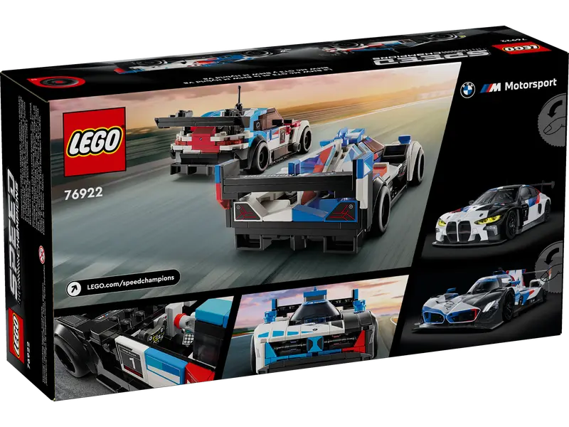 LEGO 76922 SPEED CHAMPIONS - BMW M4 GT3 & BMW M HYBRID V8 RACE CARS - Toyworld Frankston