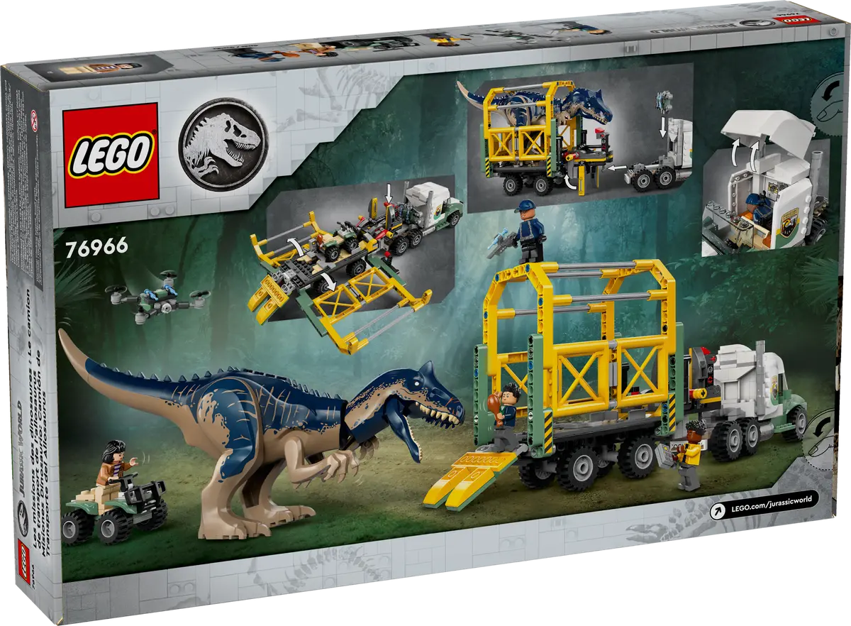 LEGO 76966 - DINOSAUR MISSIONS-ALLOSAURUS TRANSPORT TRUCK - Toyworld Frankston