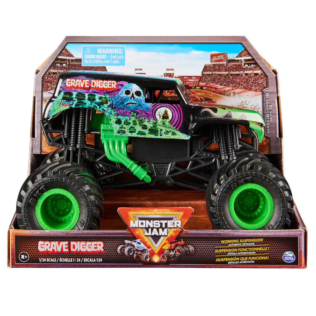 MONSTER JAM 1:24 DIE CAST TRUCK - GRAVE DIGGER - Toyworld Frankston