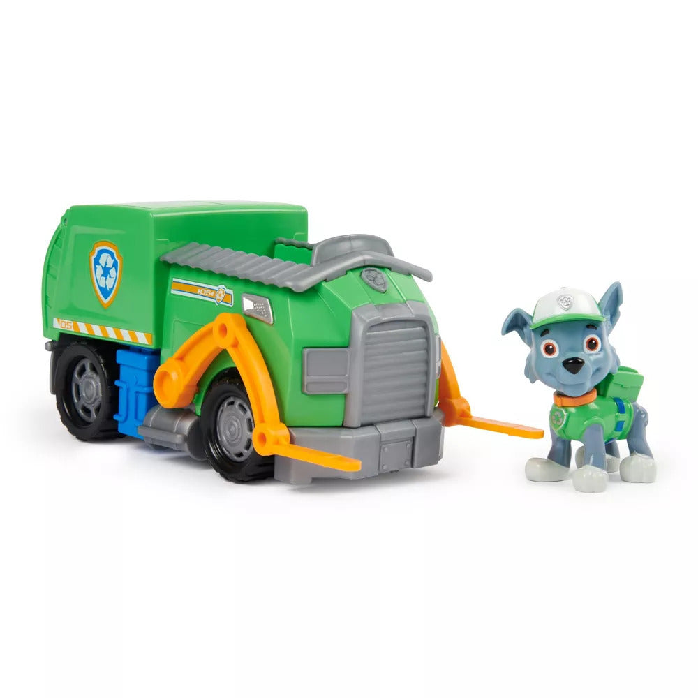 PAW PATROL - BASIC VEHICLE - RECYCLE TRUCK ROCKY - Toyworld Frankston