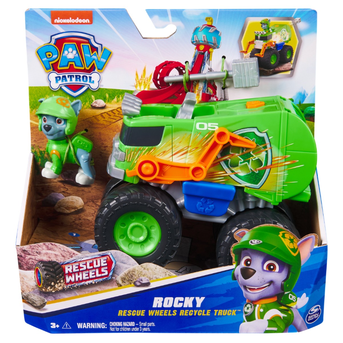PAW PATROL RESCUE WHEELS RECYCLE TRUCK -ROCKY - Toyworld Frankston