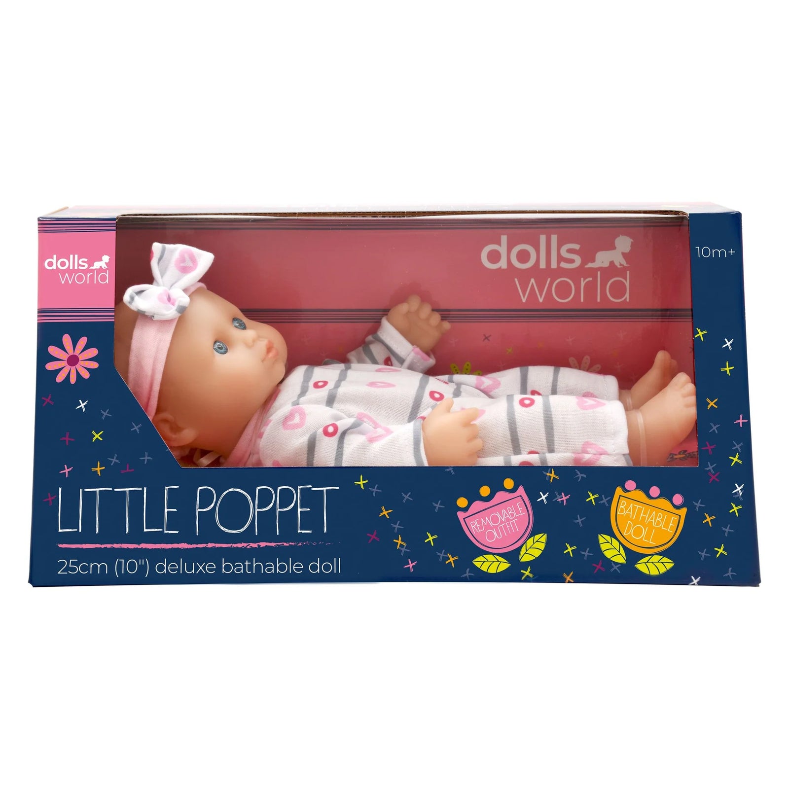 DOLLS WORLD - LITTLE POPPET DELUXE BATHABLE DOLL - Toyworld Frankston