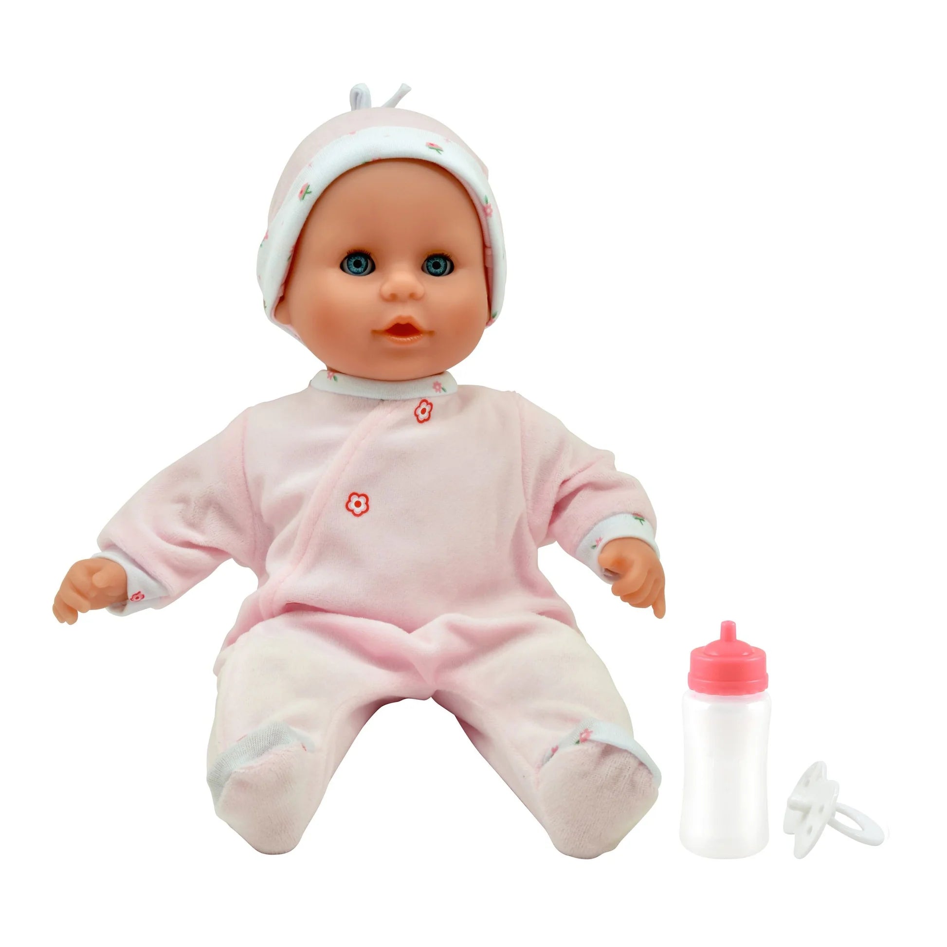 DOLLS WORLD - LITTLE TREASURE SOFT BODIED DOLL PINK OUTFIT - Toyworld Frankston