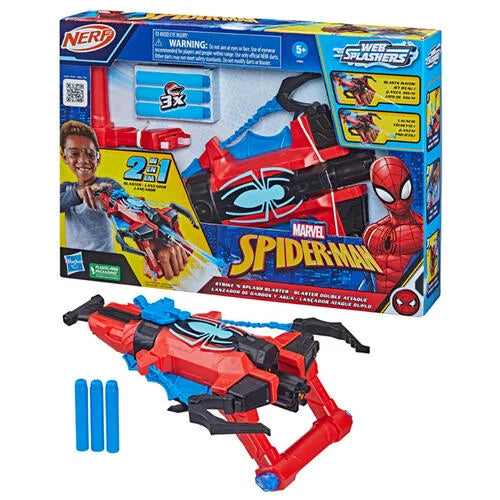 NERF - MARVEL SPIDER-MAN STRIKE N SPLASH BLASTER - Toyworld Frankston