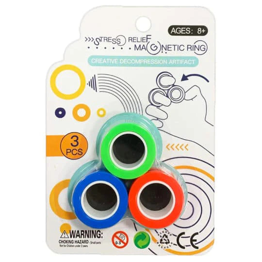 STRESS RELIEF FIDGET TOY MAGNETIC RING - Toyworld Frankston