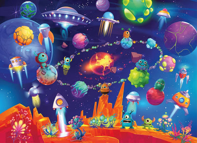 RAVENSBURGER - SPACE ALIENS 60 PIECE PUZZLE - Toyworld Frankston