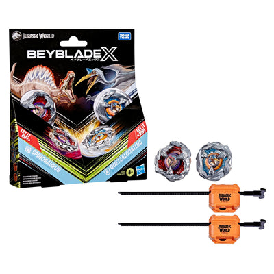BEYBLADE X JURASSIC WORLD COLLAB MULTIPACK - SPINOSAURUS AND QUETZALCOATLUS
