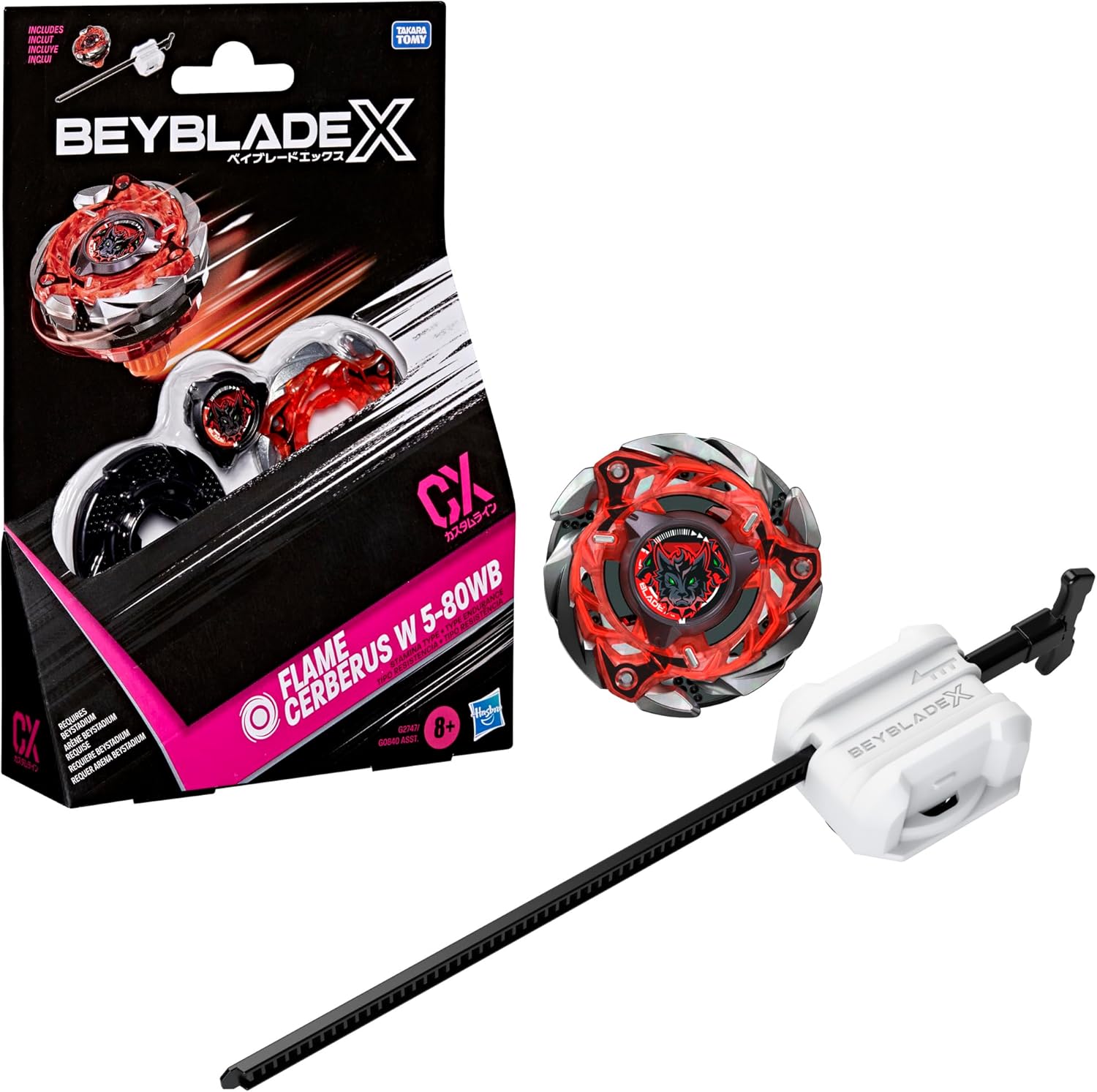 BEYBLADE X STARTER -  FLAME CERBERUS W5-80WB - Toyworld Frankston