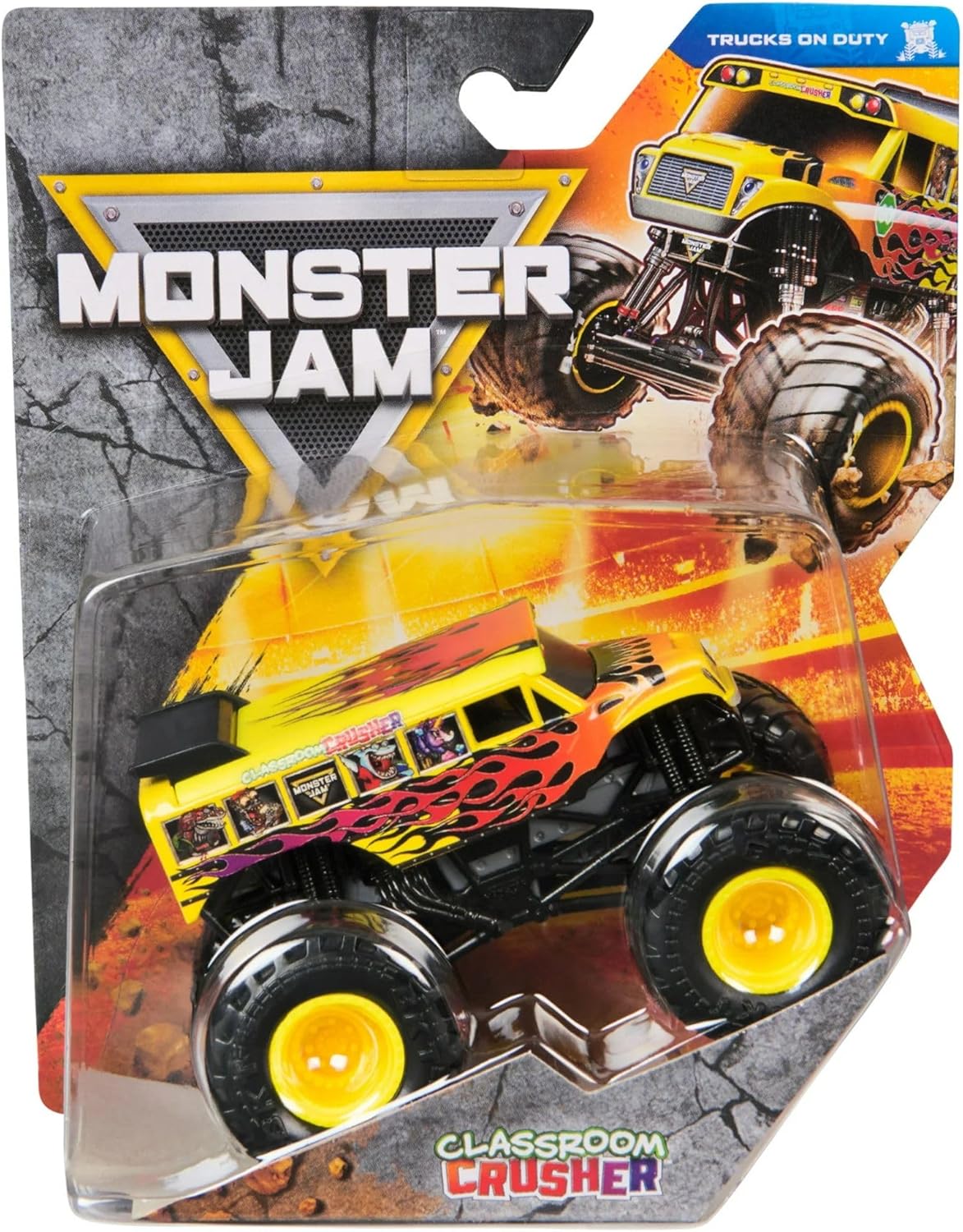 MONSTER JAM SERIES 44 TRUCKS ON DUTY - CLASSROOM CRUSHER - Toyworld Frankston