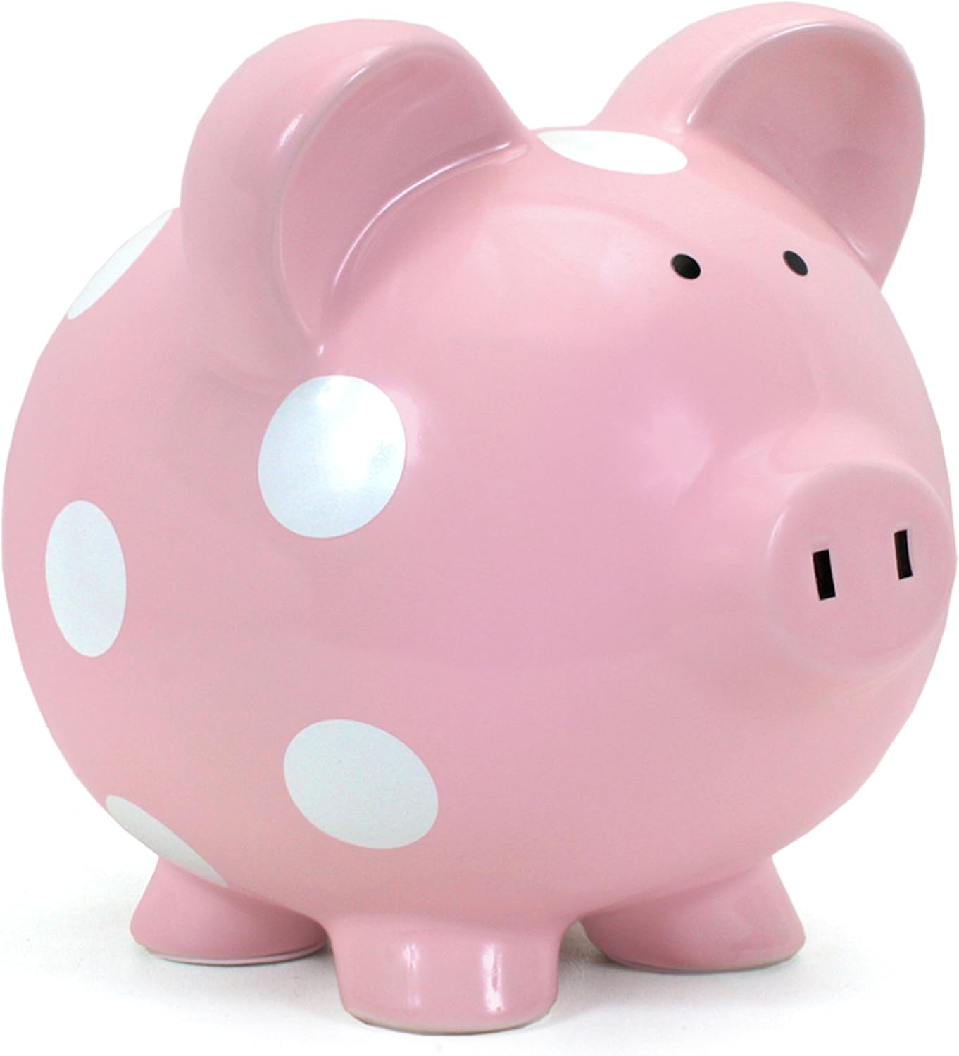 PIGGY BANK - PINK POLKA DOT