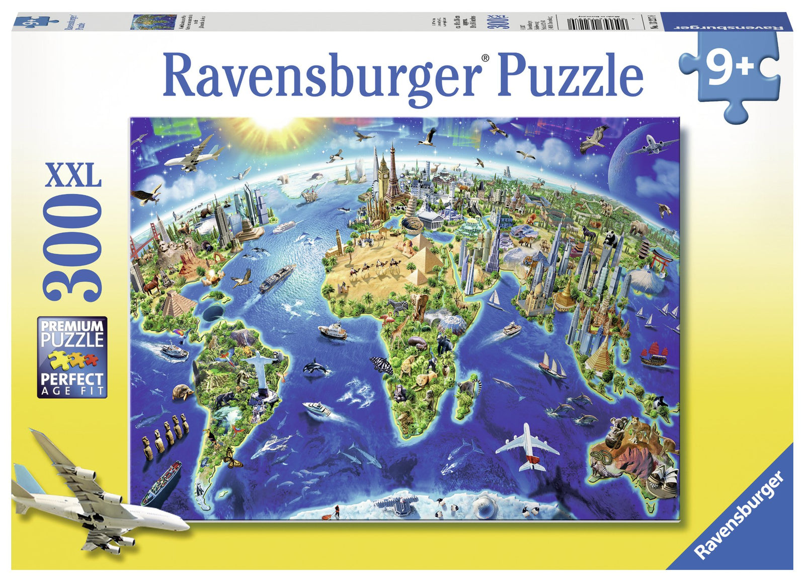 RAVENSBURGER WORLD LANDMARKS MAP 300 PIECE PUZZEL - Toyworld Frankston