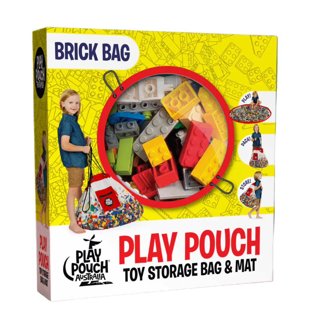 BRICK BAG - PLAY POUCH TOY STORAGE BAG AND MAT - Toyworld Frankston