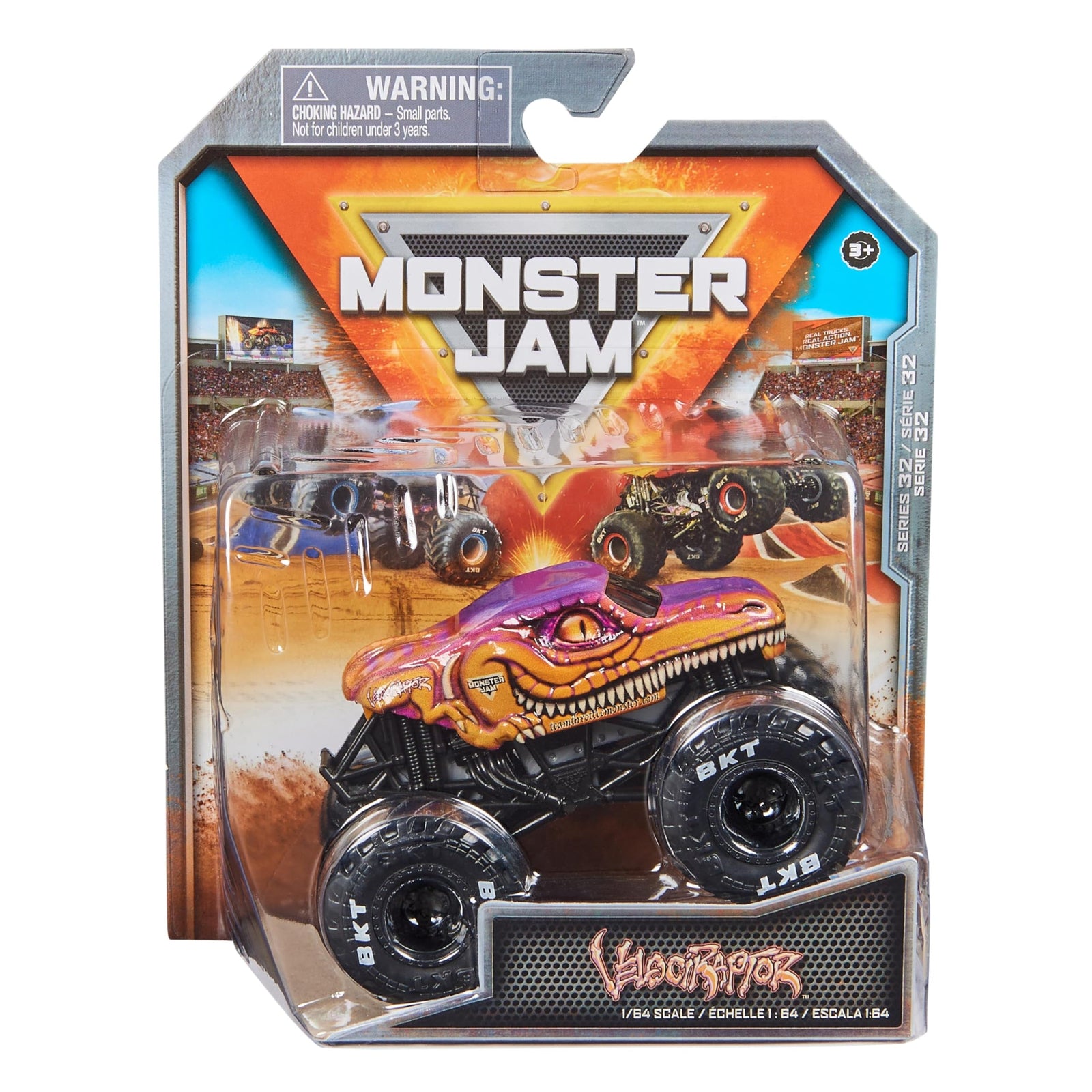 MONSTER JAM 1:64 DIE CAST SINGLE PACK - VELOCIRAPTOR - Toyworld Frankston