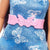 BARBIE FASHION DOLL - #231 PURPLE HAIR DENIM BUTTERFLY DRESS