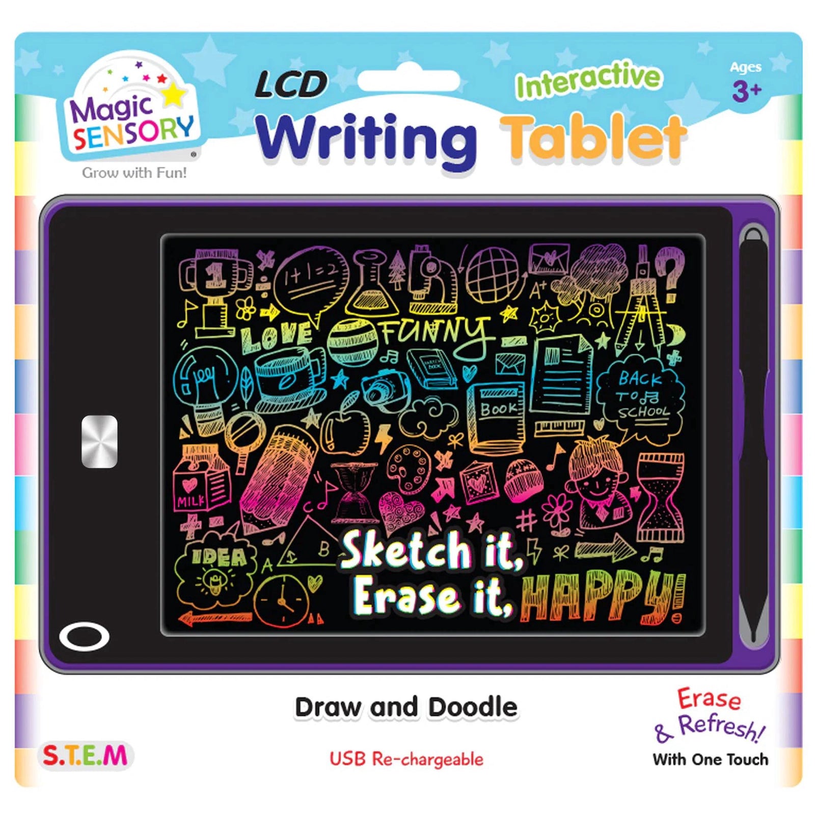 MAGIC SENSORY - 8.5 INCH INTERACTIVE TABLET PURPLE - Toyworld Frankston