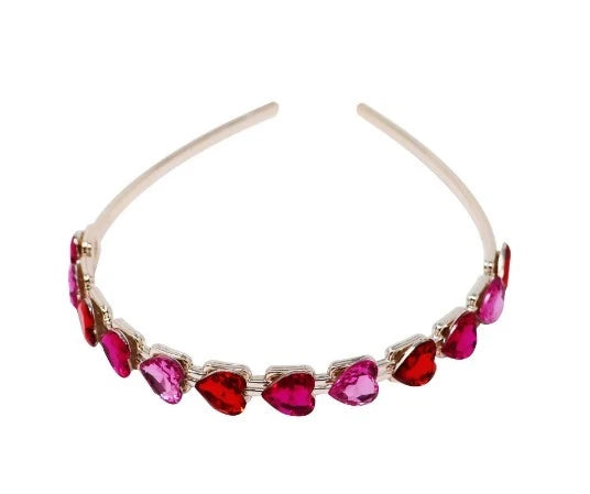 PINK POPPY GEMSTONE HEART HEADBAND - Toyworld Frankston