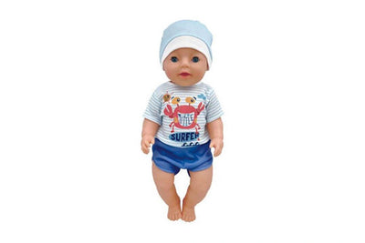 DRINK N WET BOY BABY DOLL 45CM WITH ACCESSORIES