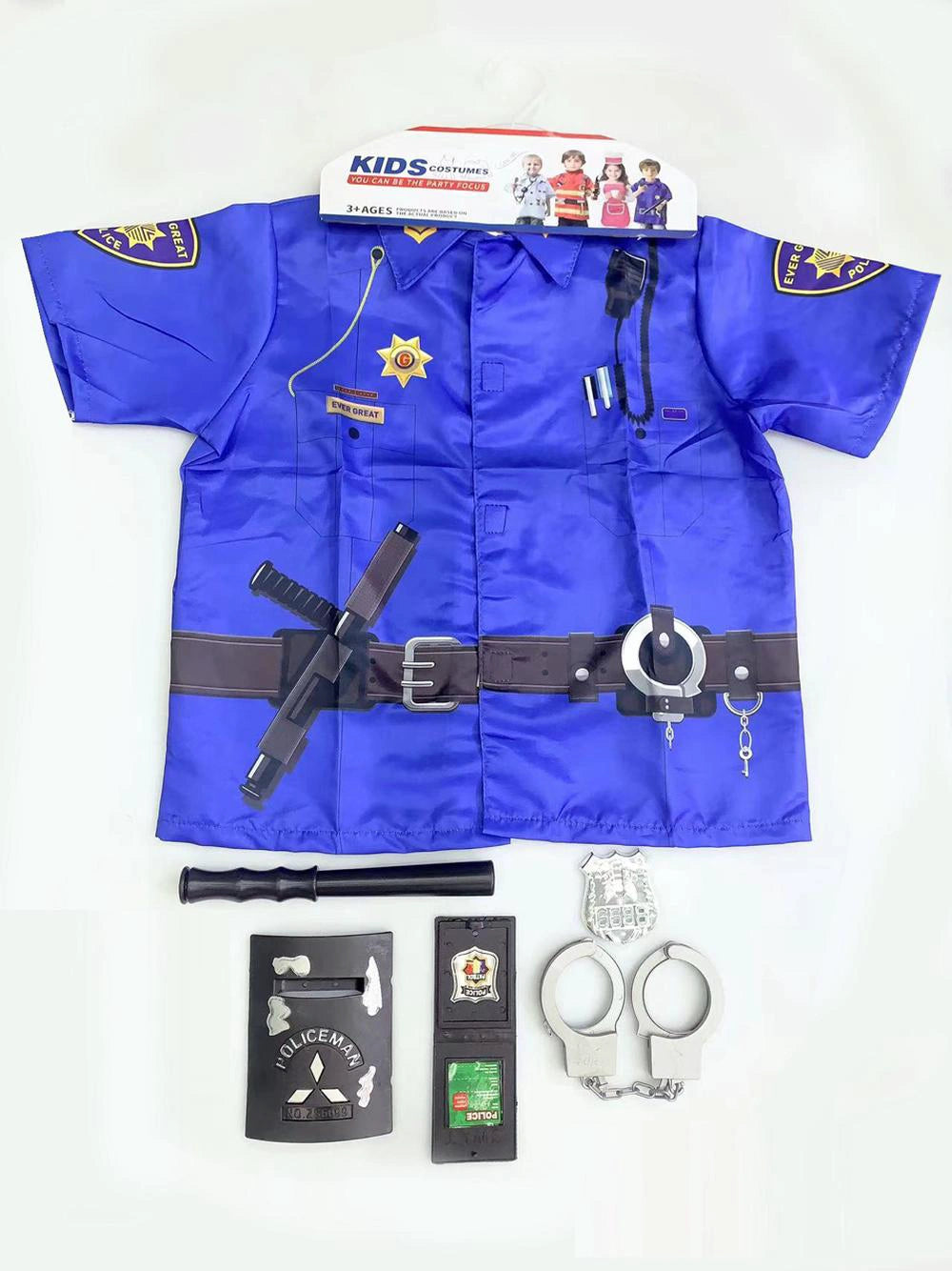 POLICE DRESS UP COSTUME 3+ 5 PIECES - Toyworld Frankston