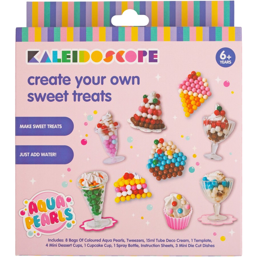 KALEIDOSCOPE CREATE YOUR OWN MINI SWEET TREATS - AQUA PEARLS - Toyworld Frankston