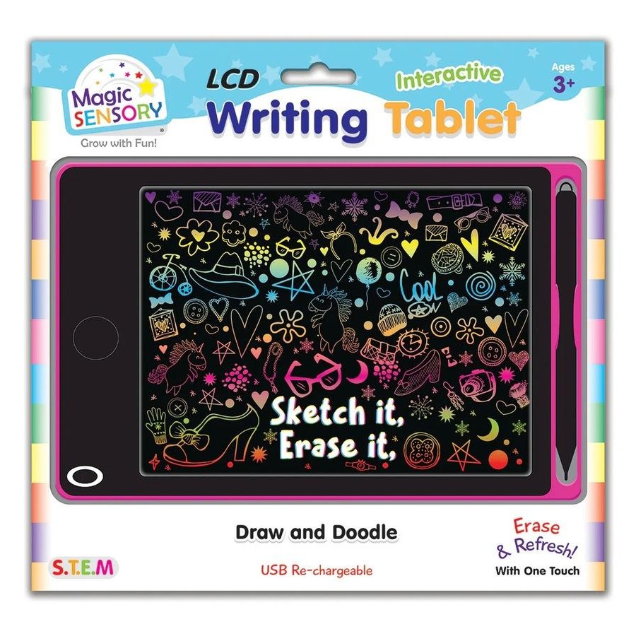 MAGIC SENSORY - 8.5 INCH INTERACTIVE TABLET PINK UNICORN - Toyworld Frankston