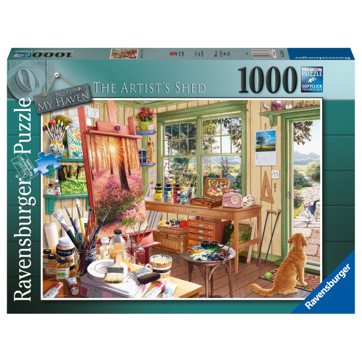 RAVENSBURGER 176274 - MY HAVEN NO 11 ARTIST'S SHED 1000 PIECE PUZZLE - Toyworld Frankston