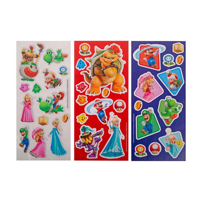 SUPER MARIO GALAXY MOVIE - STICKERS 3 PACK - Toyworld Frankston