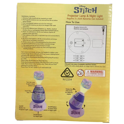 DISNEY STITCH 2 IN 1 PROJECTOR LAMP AND NIGHT LIGHT - Toyworld Frankston