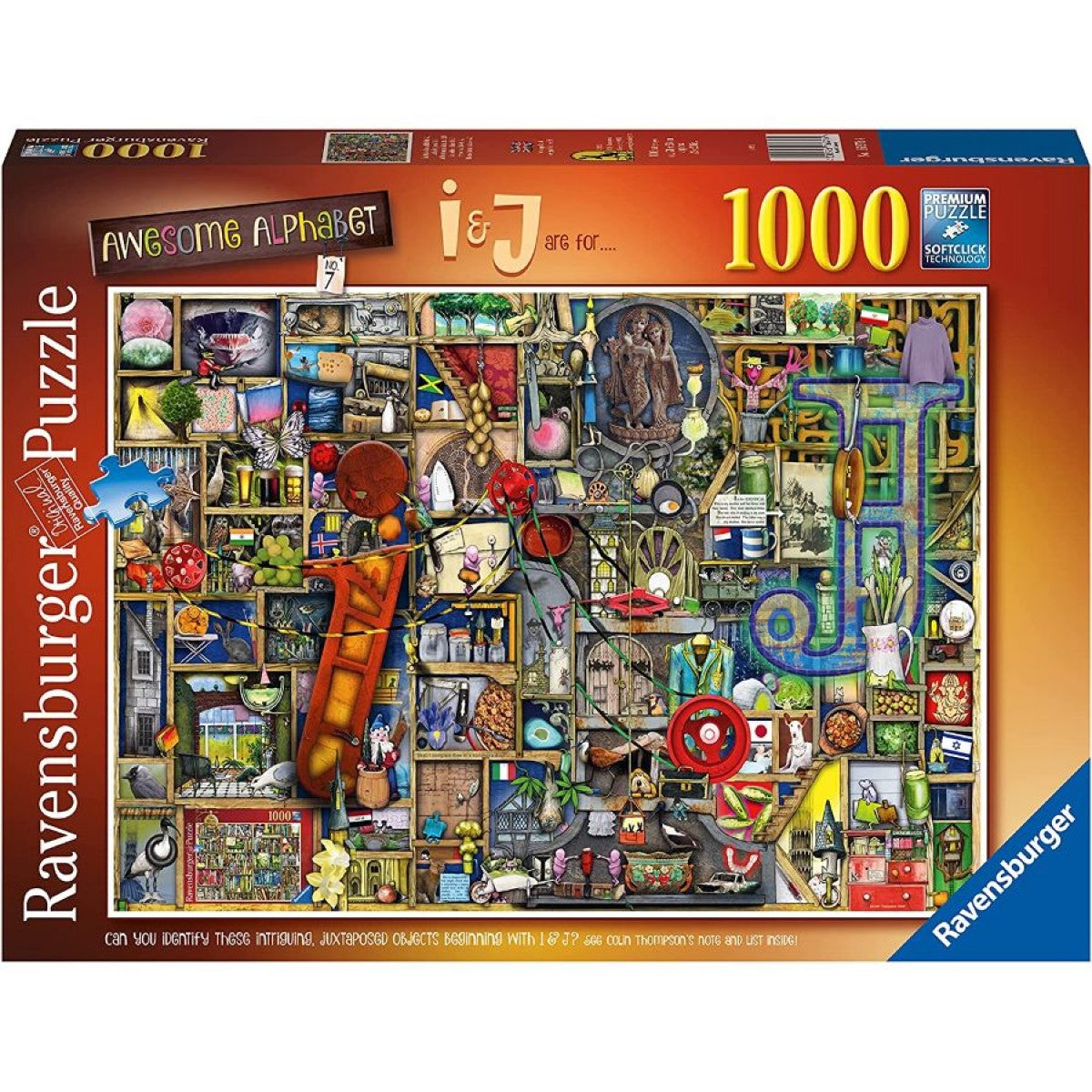 RAVENSBURGER - AWESOME ALPHABET I & J 1000 PIECE PUZZLE - Toyworld Frankston