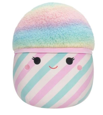 SQUISHMALLOWS 12 INCH SUMMER COLLECTION - BEVIN THE RAINBOW CANDY FLOSS - Toyworld Frankston