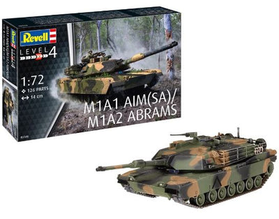 REVELL 1:72 US M1A1 AIM (SA)/M1A2 ABRAMS TANK KIT - Toyworld Frankston