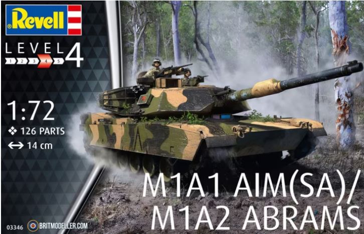 REVELL 1:72 US M1A1 AIM (SA)/M1A2 ABRAMS TANK KIT - Toyworld Frankston