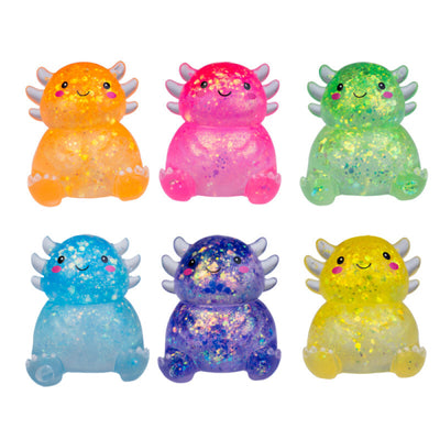 SMOOSHOS - SPARKLING GLITTER SUPER SQUEEZE - AXOLOTL - Toyworld Frankston