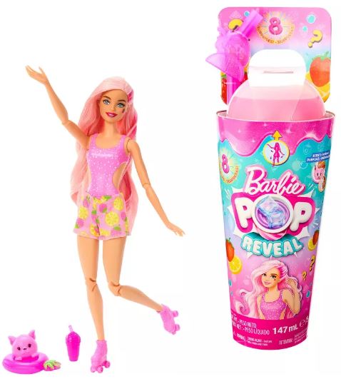 BARBIE POP REVEAL - FRUIT SERIES - STRAWBERRY LEMONADE DOLL - Toyworld Frankston