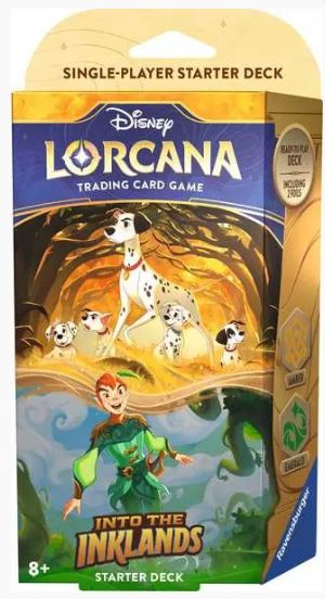 DISNEY LORCANA TCG INTO THE INKLANDS STARTER DECK AMBER & EMERALD - Toyworld Frankston