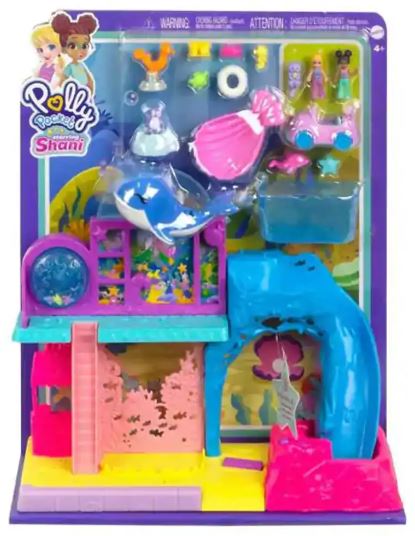 POLLY POCKET - STARRING SHANI - AQUARIUM PLAYSET WITH FIGURES - Toyworld Frankston