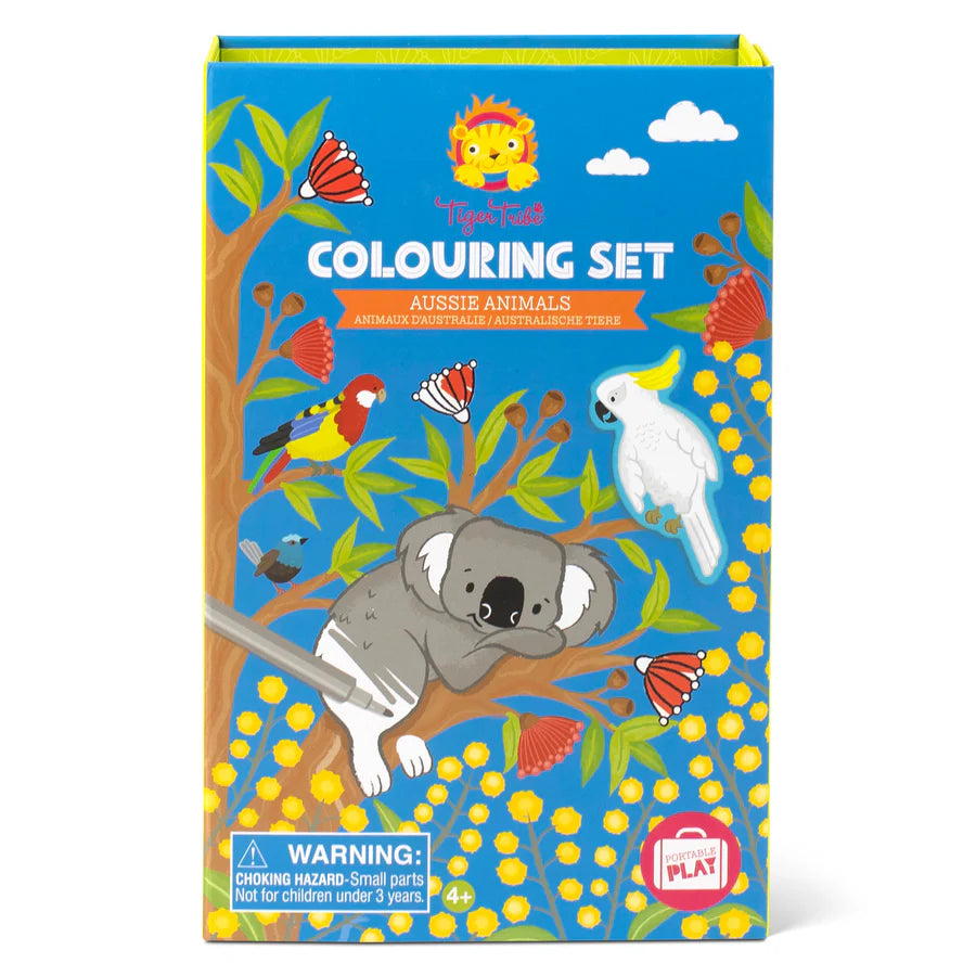 TIGER TRIBE COLOURING SET -  AUSSIE ANIMALS - Toyworld Frankston