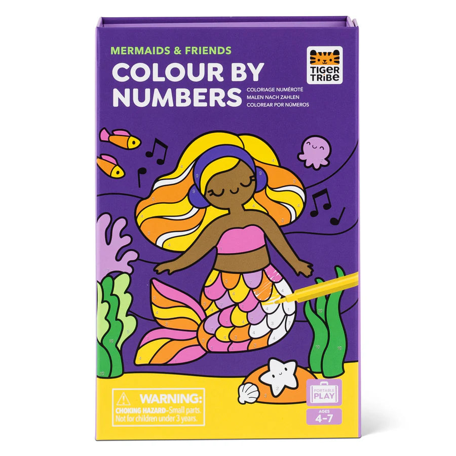 TIGER TRIBE COLOUR BY NUMBERS- MERMAIDS & FRIENDS - Toyworld Frankston